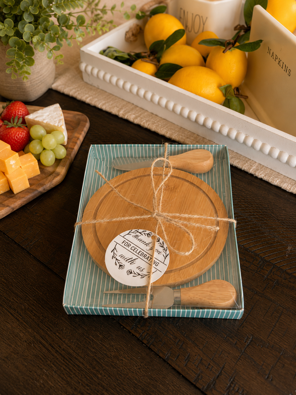 Personalized Cheese Board Gift Set