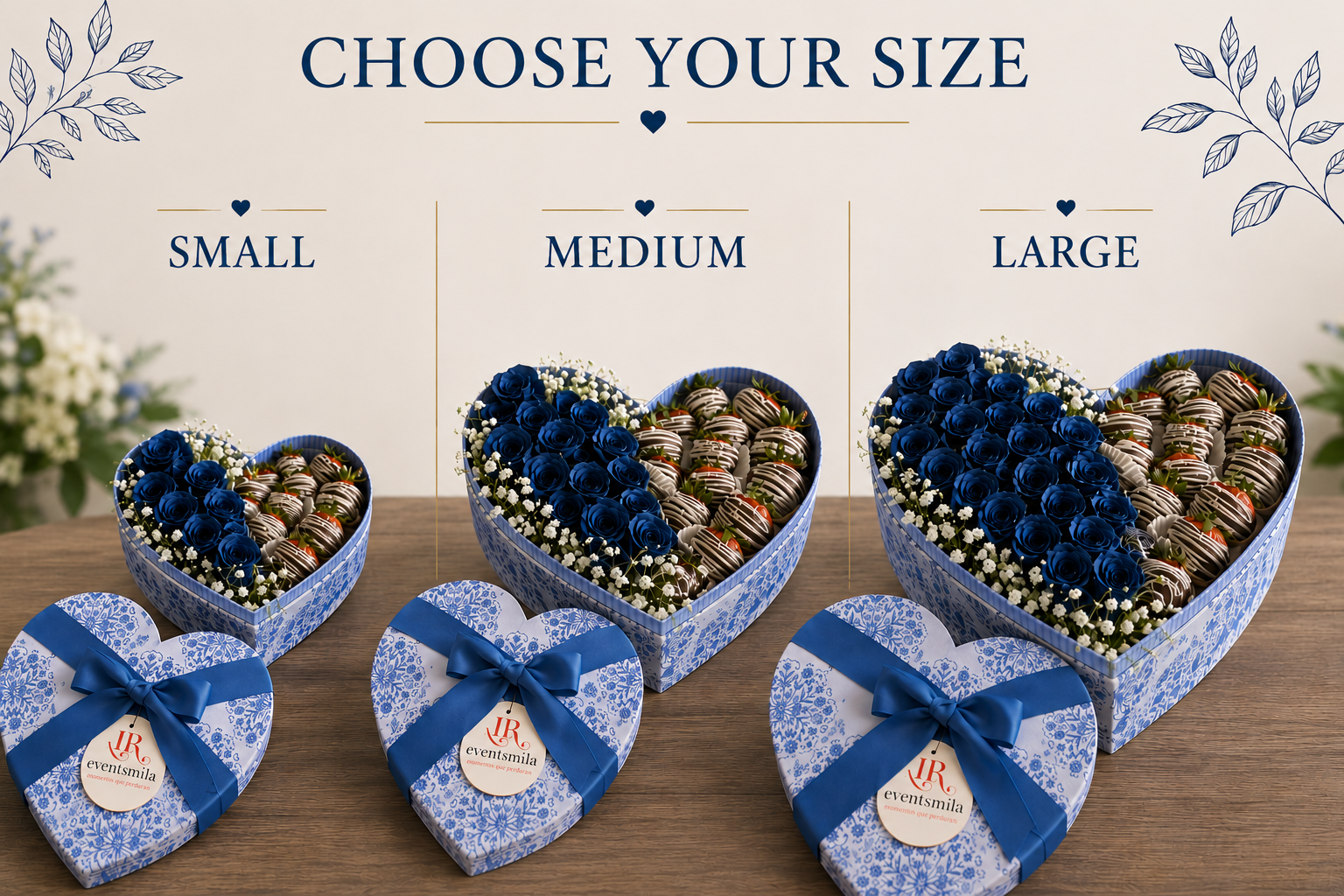 Heart-Shaped Rose & Chocolate Strawberry Box