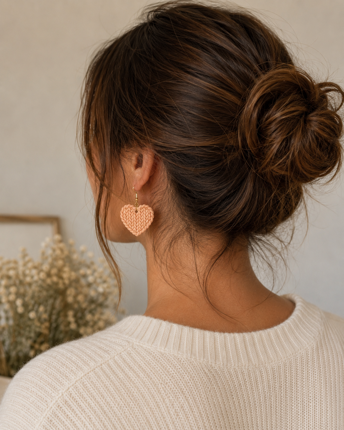 3D Heart Earrings